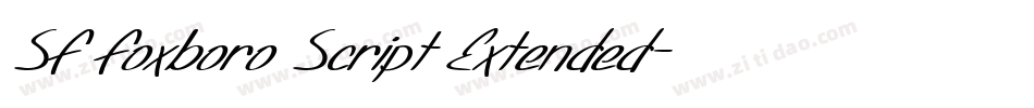 SF Foxboro Script Extended字体转换